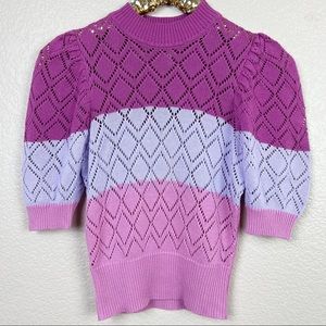 BCBGeneration • Bonnie Striped Short Sleeve Sweater